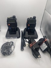 Lot of 2 - Baofeng UV-5R VHF/UHF Dual Band Two Way Ham Radio - Black