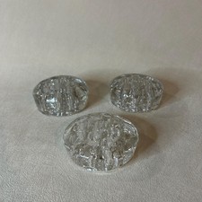 Set of 3 Vintage Clear Glass Flower Frogs, Floral Arrangers, Heavy Glass