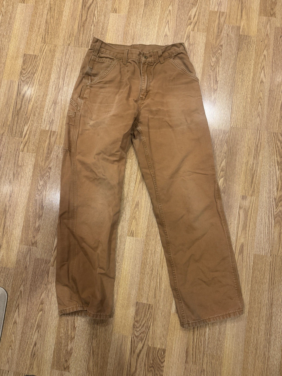 Carhartt Brown Work Utility Pants with Multiple Pockets for Men 30x32