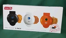 Dash Halloween Mini Waffle Maker Set of 3  Pumpkin, Skull and Spider Web | NEW