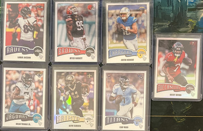 2025 Topps Chrome 1975 Topps Lot Lamar Jackson Herbert Garrett Cam Ward RC