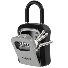 Portable Combination Keybox, Shackle, Waterproof Key Safe, Hide a Key, Outside