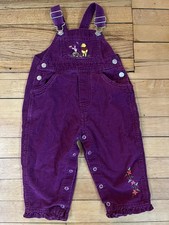 Y2K vintage Winnie The Pooh piglet Corduroy Overalls Set 18 M Embroidered pink