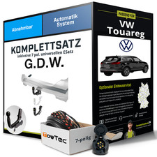 Für VW Touareg Typ 7P5 Anhängerkupplung abnehmbar +eSatz 7pol uni 2014-2018 NEU