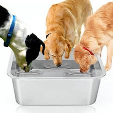 Extra Large Dog Water Bowl 4 Gallon High Capacity Stainless Steel for X-Large