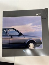 1988 Volkswagen Fox Original Car Sales Brochure Catalog