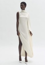 H&M Stella McCartney Satin Cape Cream Dress New Size L 1325305001