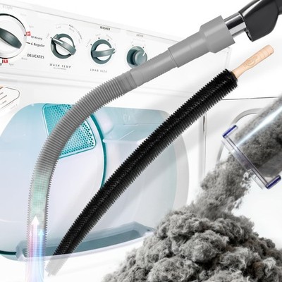 2 Pcs Dryer Vent Cleaner Kit Dryer Lint Vacuum Attachment Flexible Lint Brush