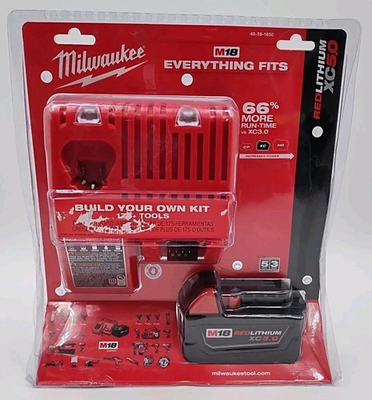 #ad NEW Milwaukee M18 XC 5.0 Starter Kit with Battery amp; Charger 48 59 1850 T5 A7 $60.12