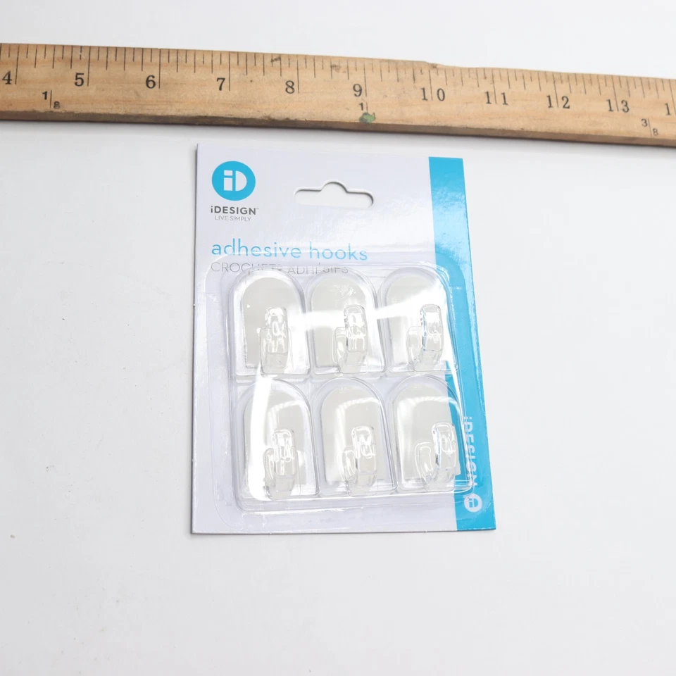 (6-Pk) IDesign Self-Adhesive Mini Hook Plastic Clear 14100 - Image 4 of 4