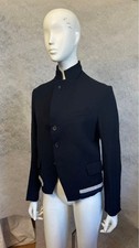 USED COMME DES GARCONS WOOL JACKET, NAVY, SIZE S. GOOD