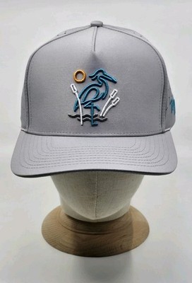Waggle Golf Hat Great Blue OG Snapback One Size Cap Gray Performance Pelican
