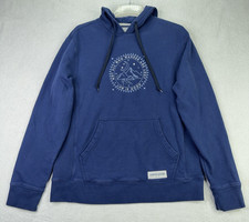 Life Is Good Men's Hoodie Sweatshirt Size M Blue Not All Who Wander Gorpcore