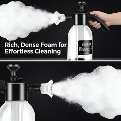 Car Wash Foam Sprayer - 2L Hand Pump Pressure Foam Cannon for Snow Foam Detailing - Manual Snow Foam Gun with Specialized Nozzle for Car Cleaning,