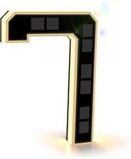 ISUNMEA 9 Inch Solar Lighted House Numbers for Outside, Light Up 9IN, 7-Black