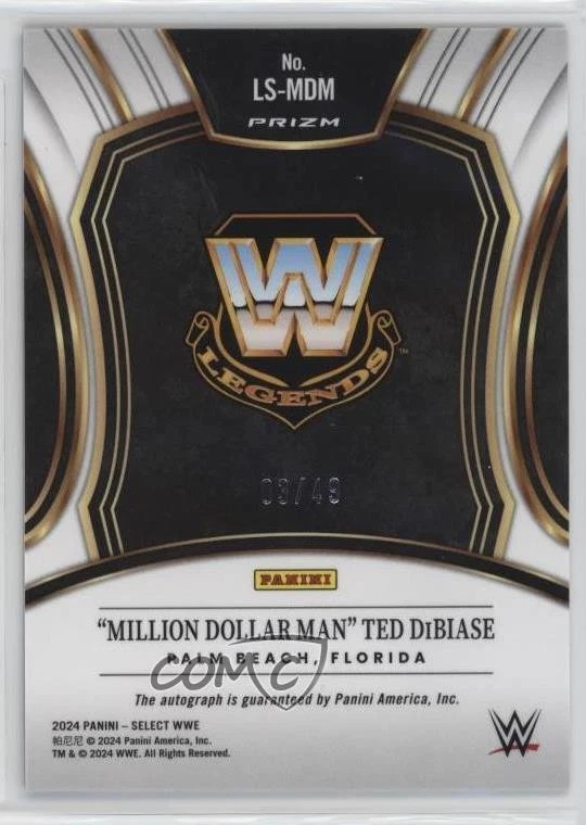 2024 Panini Select WWE Legendary Signatures Blue Prizm /49 Ted DiBiase Auto - Image 2 of 2