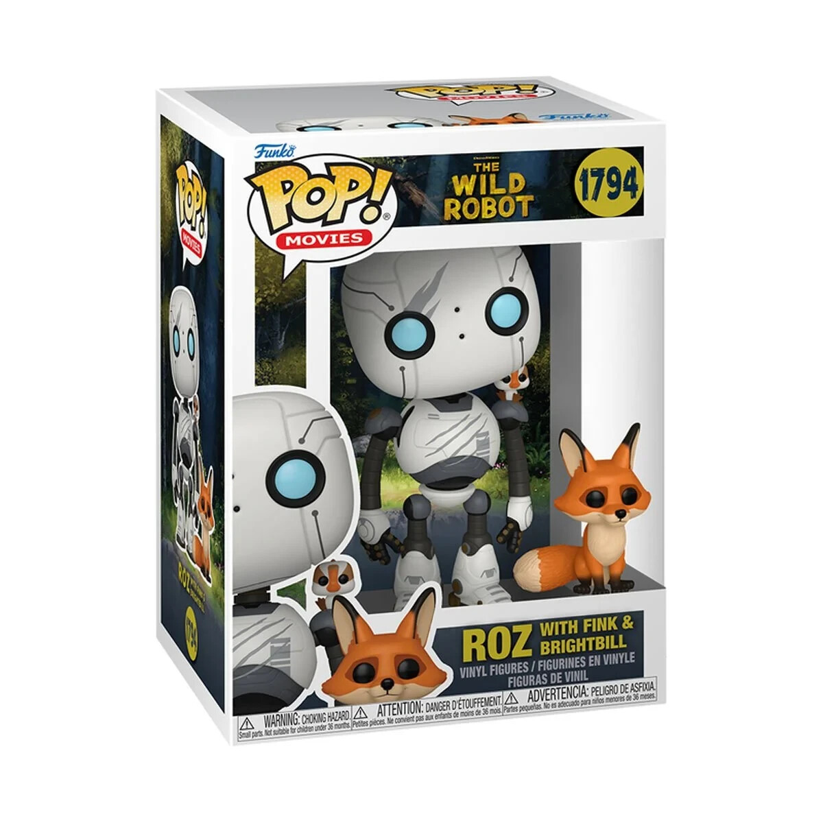 The Wild Robot Roz with Fink & Brightbill Funko Pop! Vinyl
