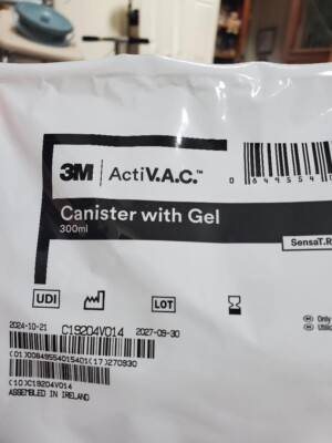 KCI 300mL Canister (with Gel) For ActiV.A.C. Therapy System Wound Vac
