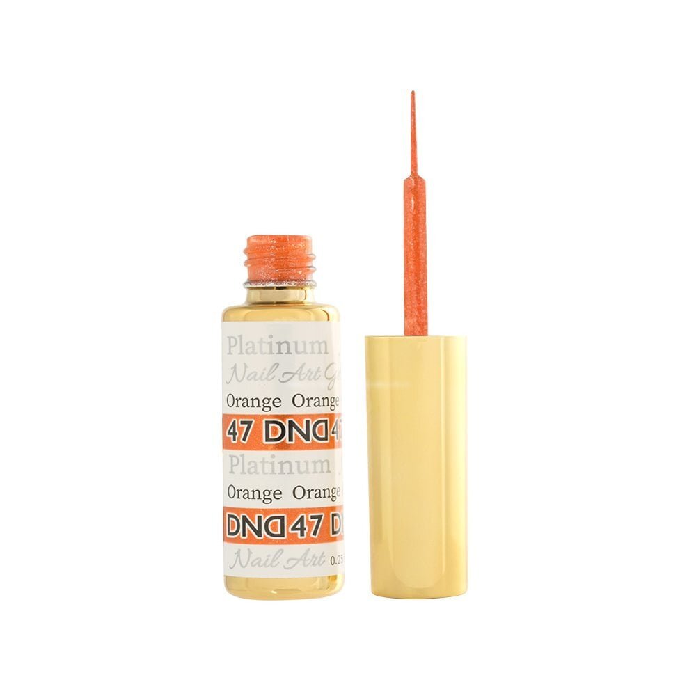 DND Gel Nail Art Liners - Platinum Orange 47 - 9ml