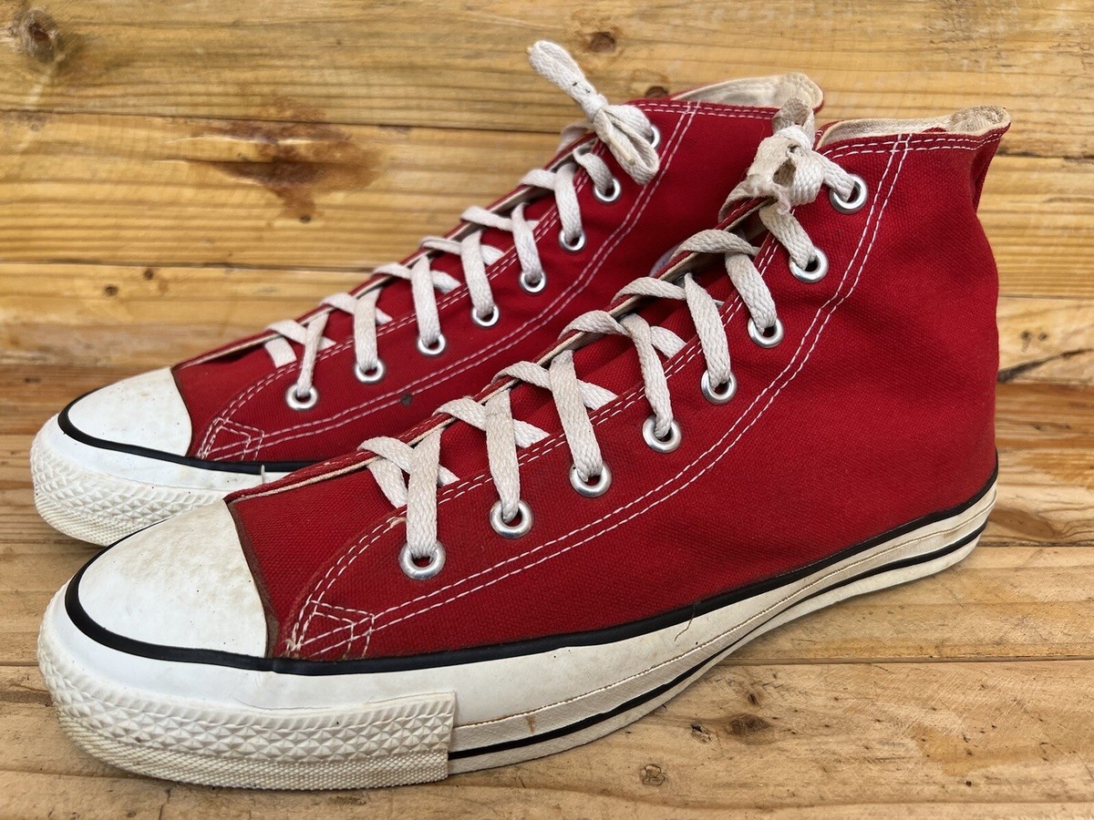 Vintage Converse Chuck Taylor All Stars Red High Top Mens Size US