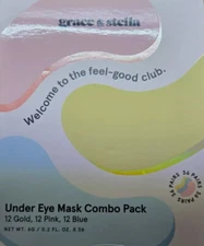 Grace & Stella Under Eye Mask Combo Pack - Dark Circles Wrinkles (36 Pairs) NEW
