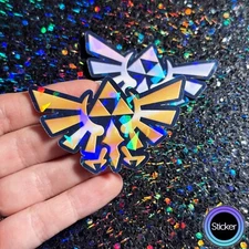 Legend of Zelda Sticker Hylian Wing Crest Royal Family Symbol, Holographic