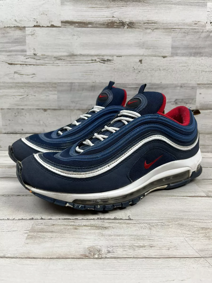 Nike Air Max 97 Midnight Navy Habanero Red White 921826-403 Men's