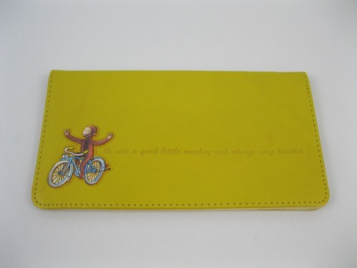 Curious George Scheckbuchhülle Halter Fahrradfahren gelb Little Monkey