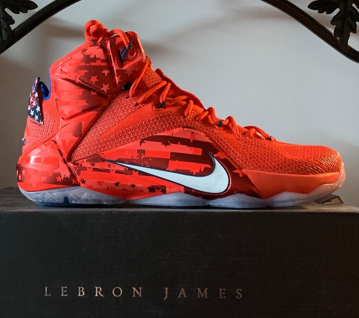 Nike LeBron 12 XII USA Mens 12 Independence Red 684593-616