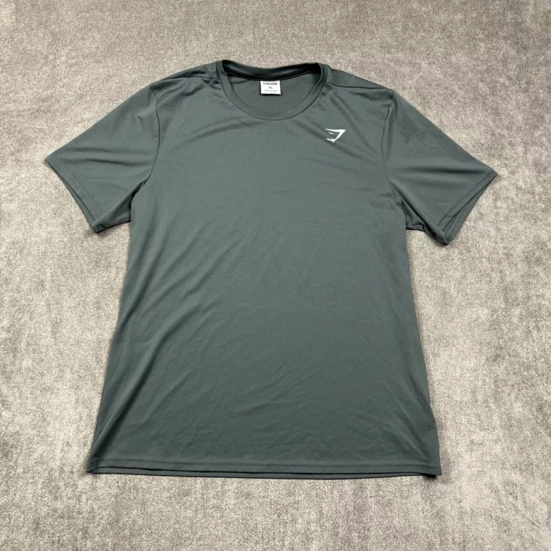 gymshark short sleeve activewear stretch logo shirt