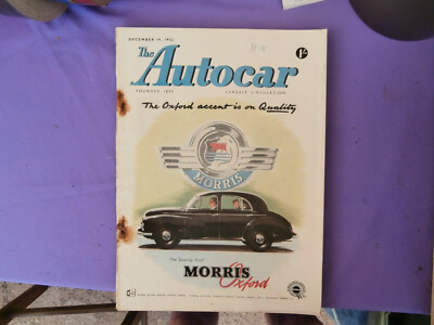 Autocar 1952.Moss +Monte + Super Snipe. Today & Yesterday. RR Ghost revisited.