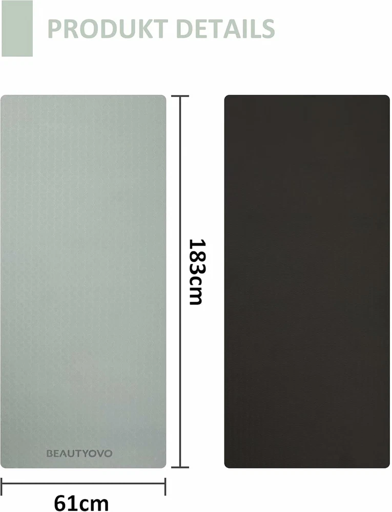 Extra Thick 1/3|1/4 Inch Non-Slip Yoga Mat with Strap for Enhanced Comfort Extra Thick 1/3|1/4 Inch Non-Slip Yoga Mat with Strap for Enhanced Comfort