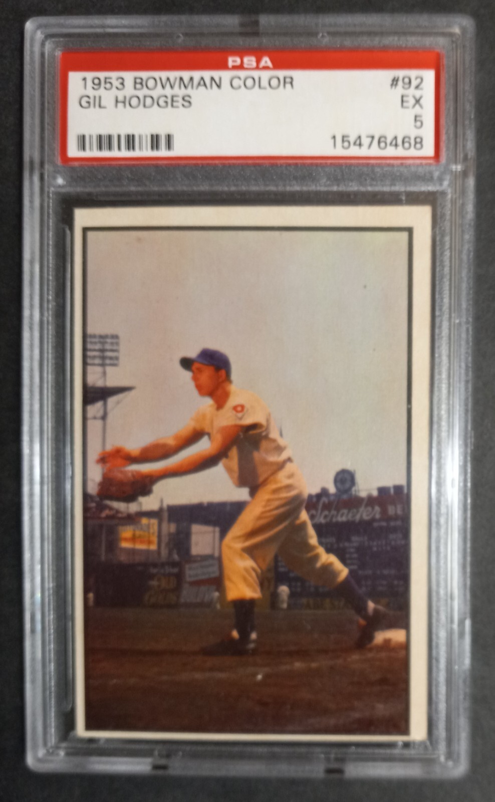 1953 Bowman Color - #92 Gil Hodges - HOF - PSA 5 EX
