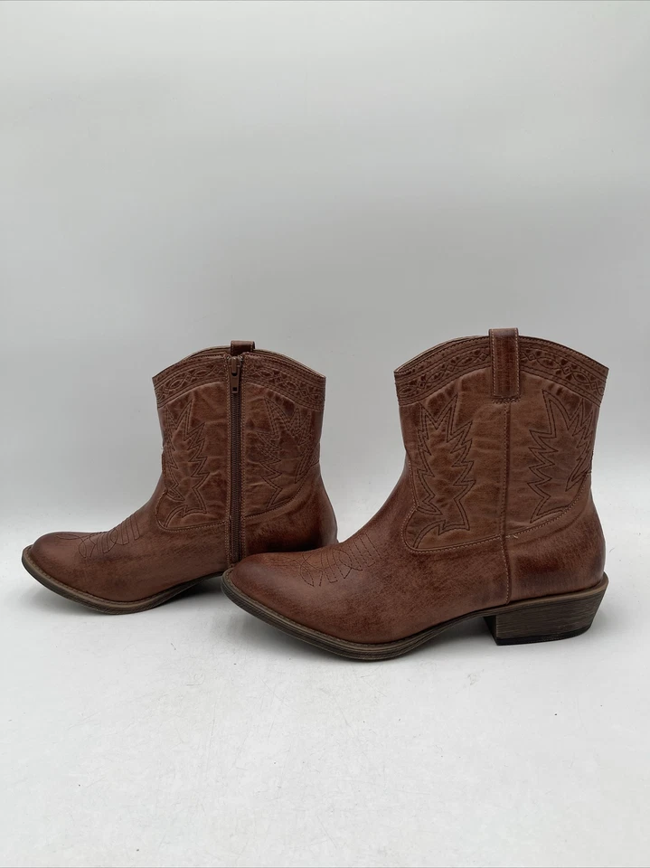Botas de Vaquero Coconuts Pistola Para Mujer Marrón Cuero Sintético Talla 10 M Foto 3 de 4
