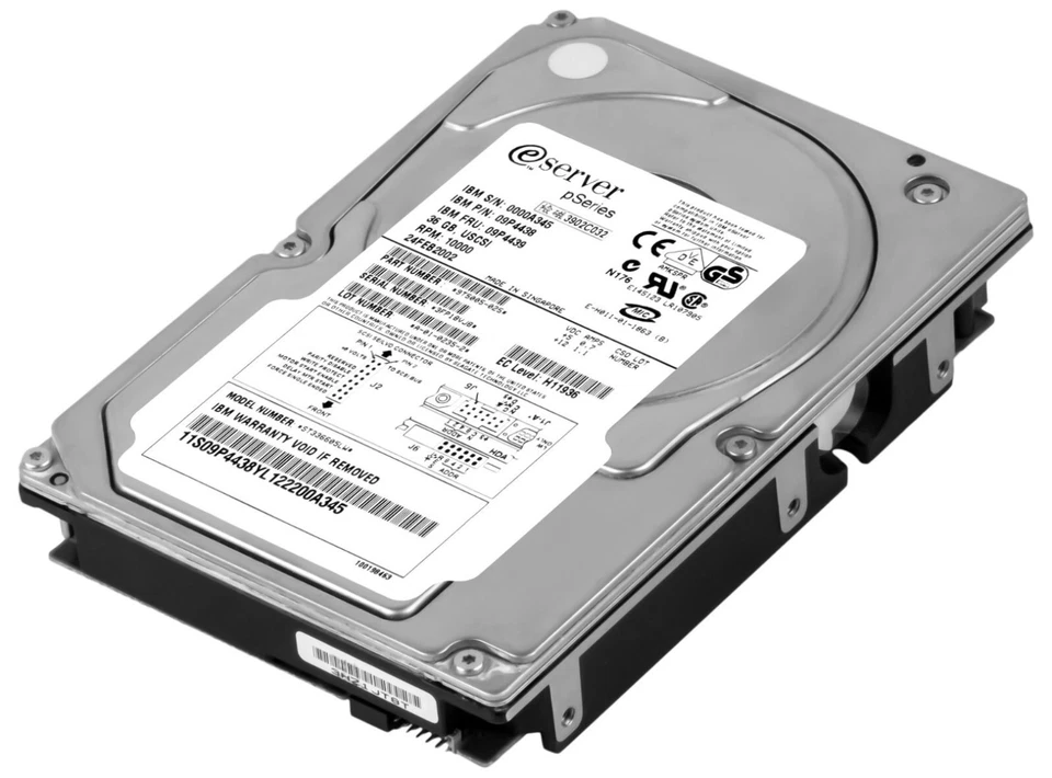 Hard Drive IBM 09P4439 09P4438 36GB 10000U/Min SCSI U160 68-pin ST336605LW 3.5 " - Image 3 of 3