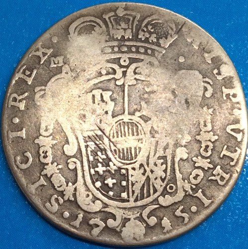 Napoli Tari 1715 20 grana Italy CARLO VI Habsburgo silver - Picture 6 of 8