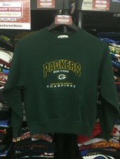 Vintage Lee Sport Green Bay Packers Embroidered Sweatshirt Youth Medium 2590