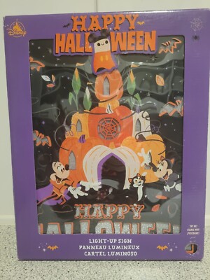 Disney Store Mickey Mouse Halloween Light-Up-Sign, Leuchtschild, OVP