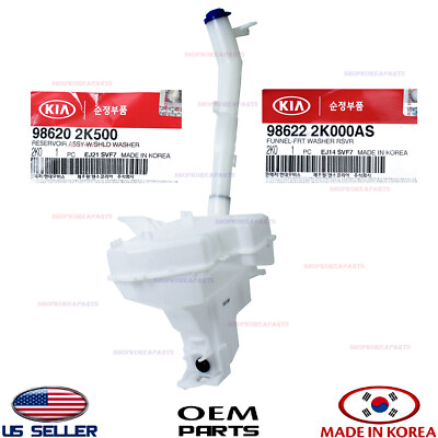 Genuine Windshield Washer Reservoir Tank & Fluid Funnel OEM Kia Soul 2012-2013