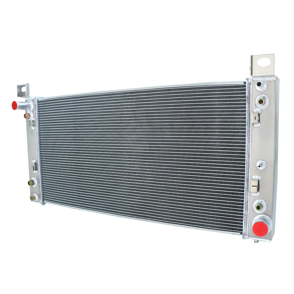 4 Row Radiator Aluminum For Chevy Silverado Suburban Tahoe GMC Yukon Hummer H2. Foto 3 de 4