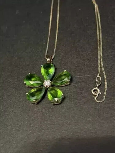 Lab-Created Peridot 2Ct Pear Cut Women's Pretty Pendant 14K Yellow Gold Plated