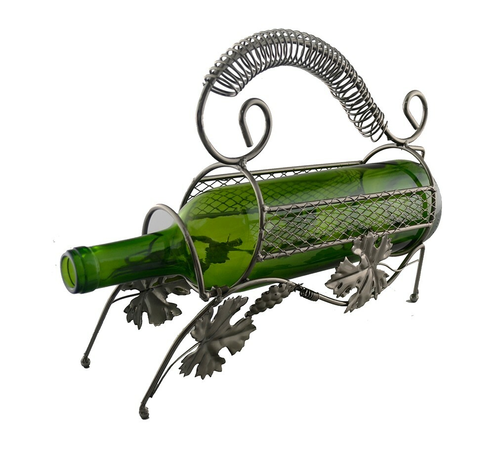 Wine Bodies Grape Leaves 1 Bottle Tabletop Wine Rack