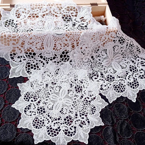 Set of 4 White Vintage Embroidered Lace Placemat Dining Kitchen Table Mats Doily - Picture 32 of 71