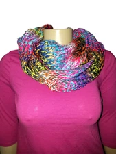 Cejon Infinity Scarf Women's Twisted Rainbow Multi Bright Cowl
