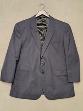 Jos A Bank Sport Coat Mens Size 48 R Blazer Navy Blue Single Breasted 100 Wool