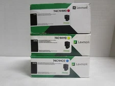 LEXMARK 74C1HMO 74C1HYO 74C1HCO Cyan Yellow Magenta YIELD Toner Cartridge NEW