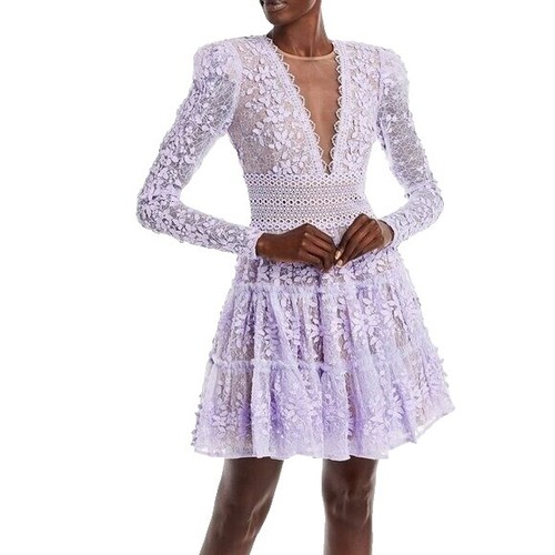 AFRM Josette Lace Dress in Almond Dot | eBay
