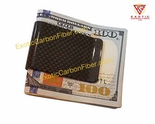 REAL Carbon Fiber Blank Money clip in 1x1 Gloss Top Quality