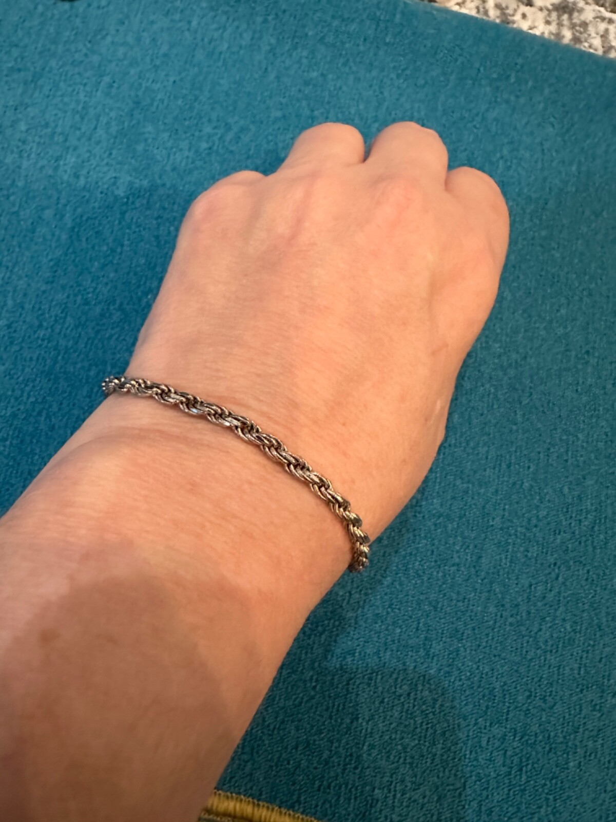 Solid 925 Sterling Silver Braided Wheat Chain Ita… - image 2