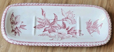 Vintage Floral Pattern Pink Comb Or Toothbrush Or Soap Holder